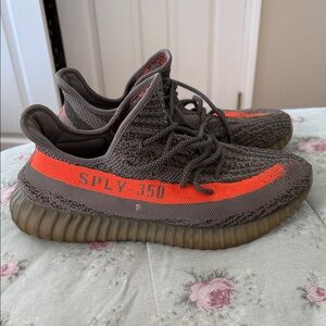 Adidas Yeezy Boost 350 V2 - Charcoal and Neon Orange